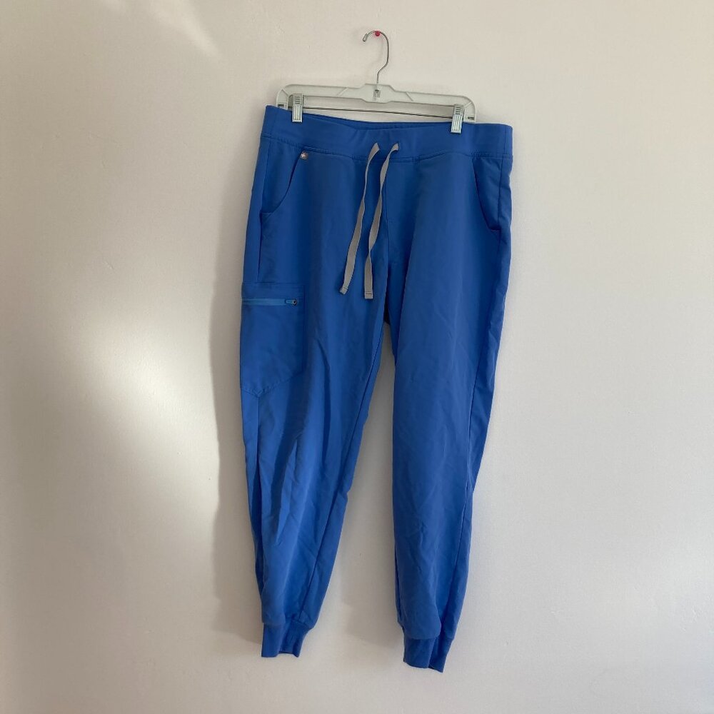FIGS High Waisted Zamora Jogger Scrub Pants Blue Women's Large Nursing Medical